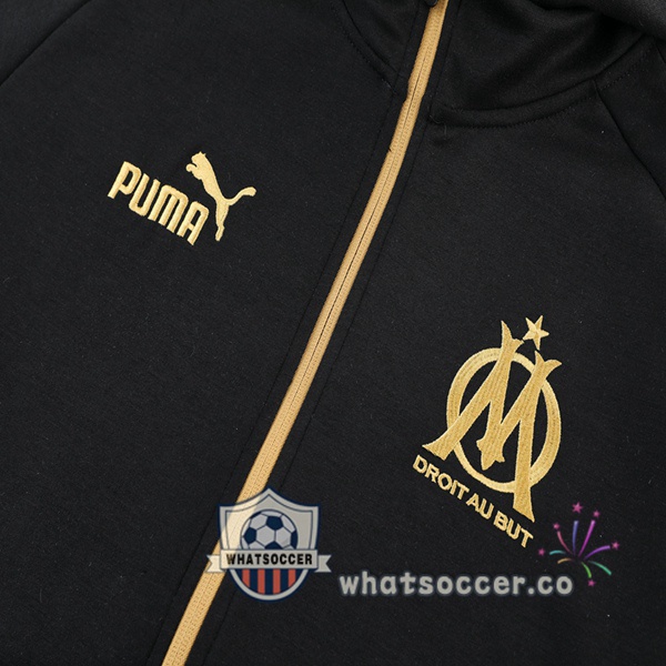 Olympique de Marseille Black Hooded Jacket 2023-2024