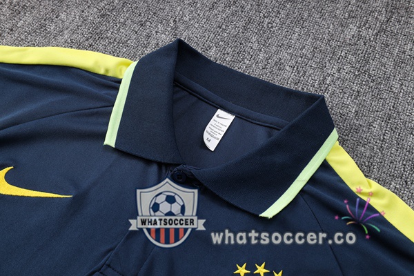 Training Polo Brazil + Pants Blue Royal 2023-2024