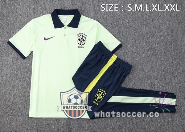 Training Polo Brazil + Pants Green 2023-2024