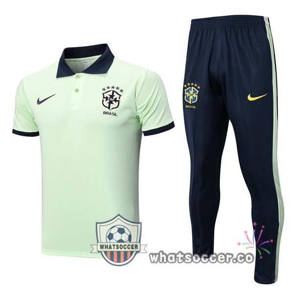 Training Polo Brazil + Pants Green 2023-2024