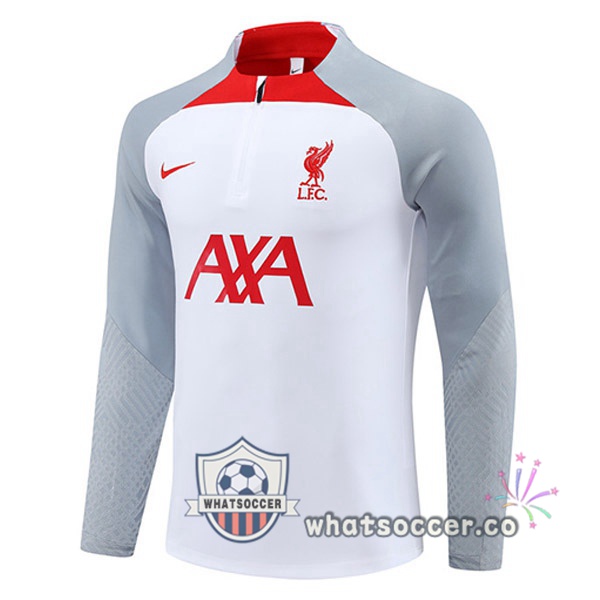 FC Liverpool Soccer Sweater White Gray 2023-2024