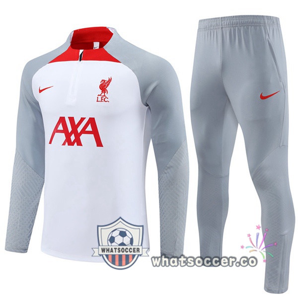 FC Liverpool White Gray Tracksuit 2023-2024