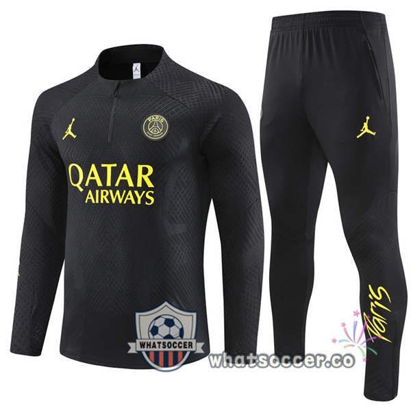 Paris PSG Black Tracksuit 2023-2024