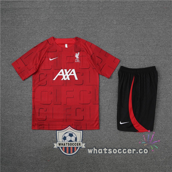 FC Liverpool Training T-Shirts + Shorts Red 2023-2024