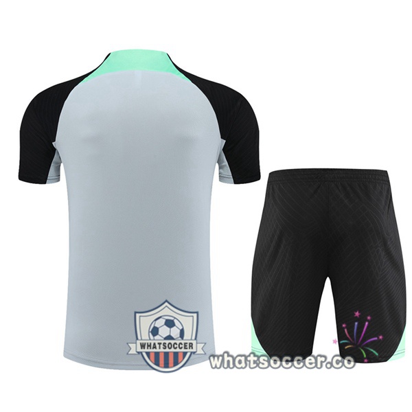 FC Liverpool Training T-Shirts + Shorts Gray 2023-2024