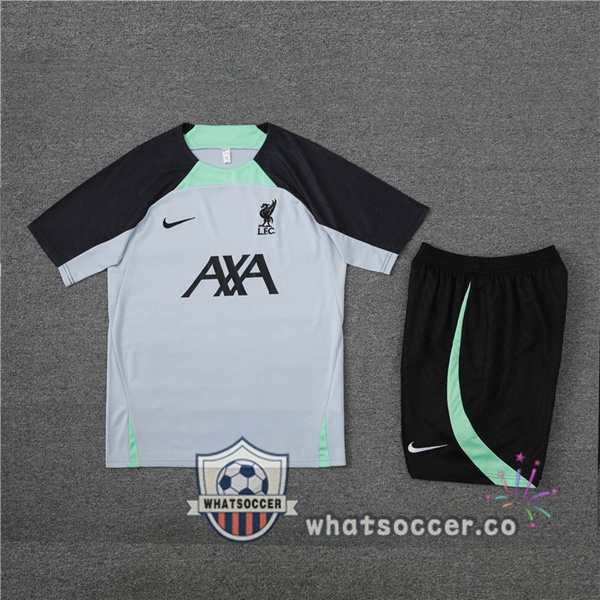 FC Liverpool Training T-Shirts + Shorts Gray 2023-2024