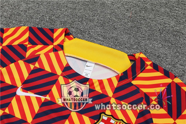 FC Barcelona Training T-Shirts + Shorts Yellow 2023-2024