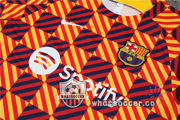 FC Barcelona Training T-Shirts + Shorts Yellow 2023-2024