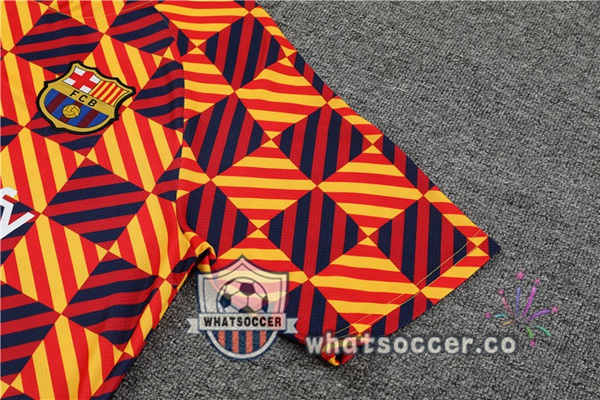FC Barcelona Training T-Shirts + Shorts Yellow 2023-2024