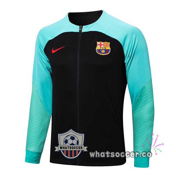 FC Barcelona Soccer Jacket Black Green 2023-2024