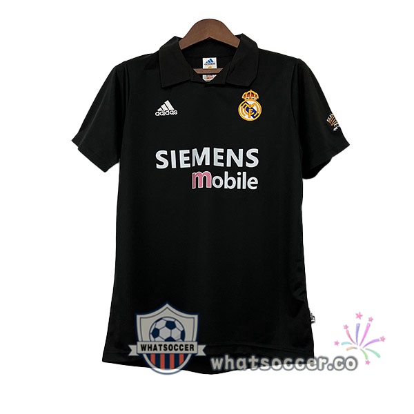 Real Madrid Retro Away Soccer Jerseys Black 2002-2003