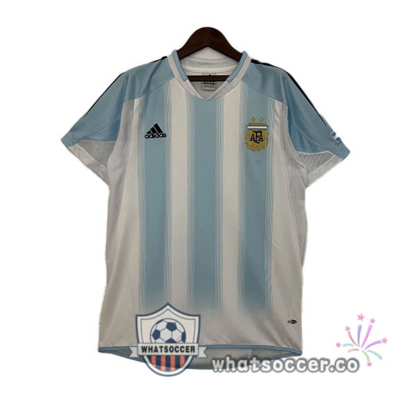 Argentina Retro Home Soccer Jerseys Blue White 2004-2005