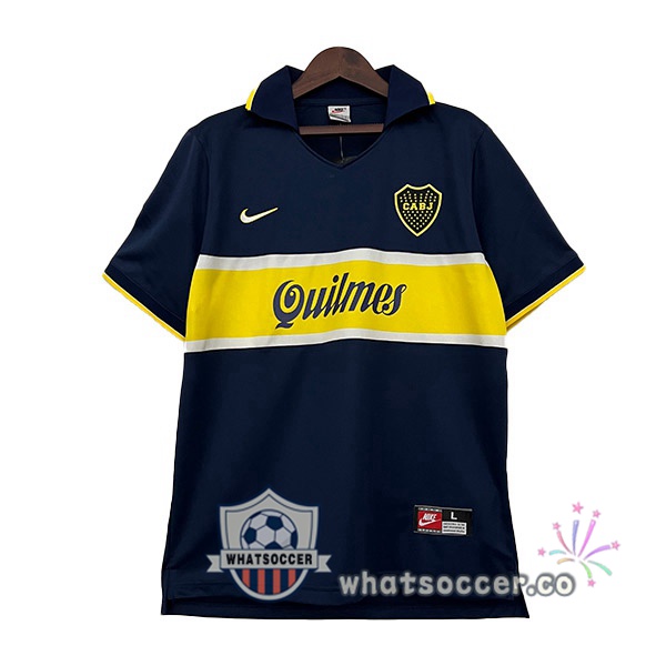 Boca Juniors Retro Home Soccer Jerseys Black Yellow 1996-1997