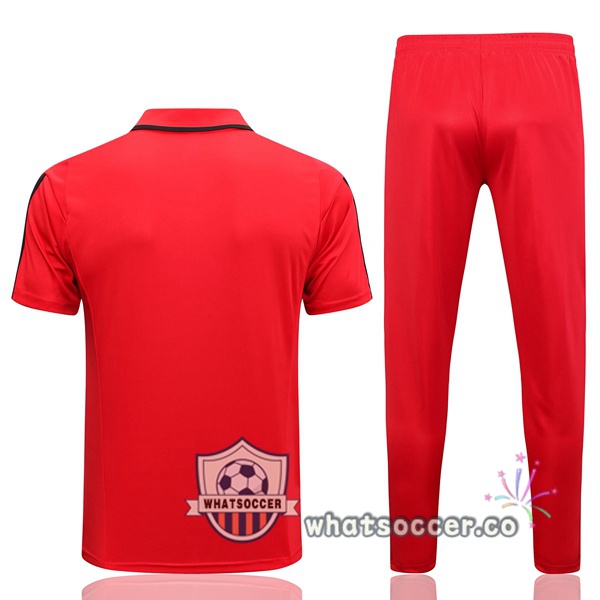 Training Polo Flamengo + Pants Red 2023-2024