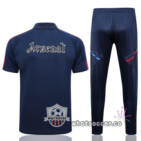 Training Polo Arsenal + Pants Blue Royal 2023-2024
