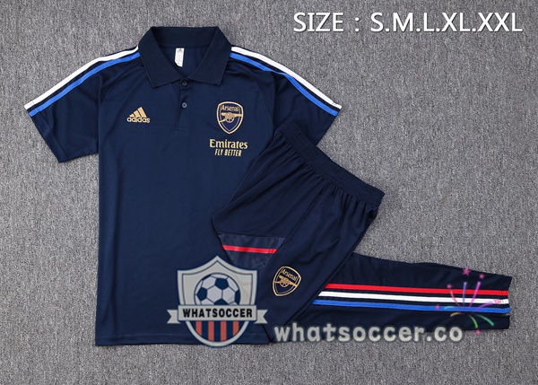 Training Polo Arsenal + Pants Blue Royal 2023-2024