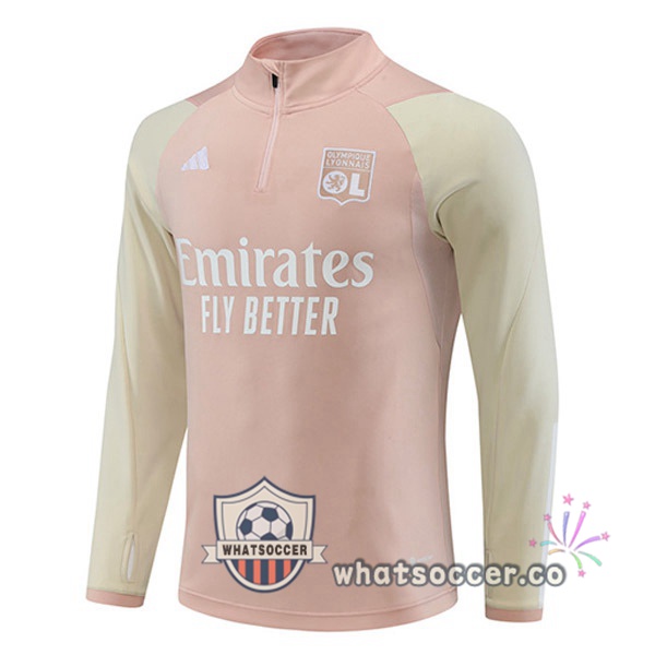 Olympique Lyonnais Soccer Sweater Rose 2023-2024