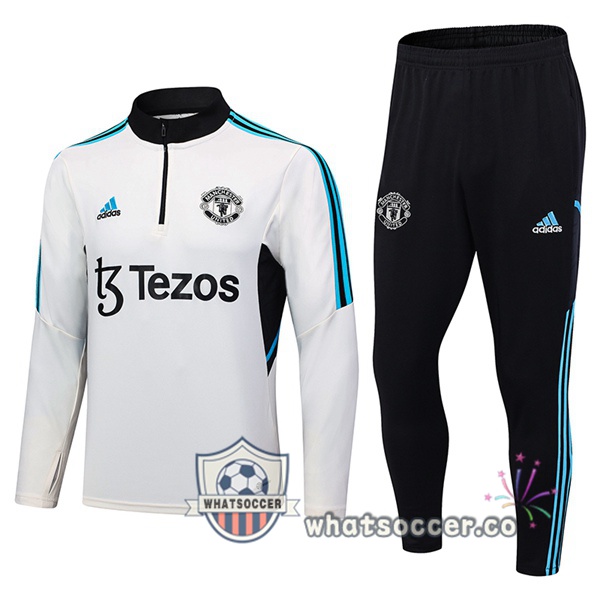 Manchester United White Tracksuit 2023-2024
