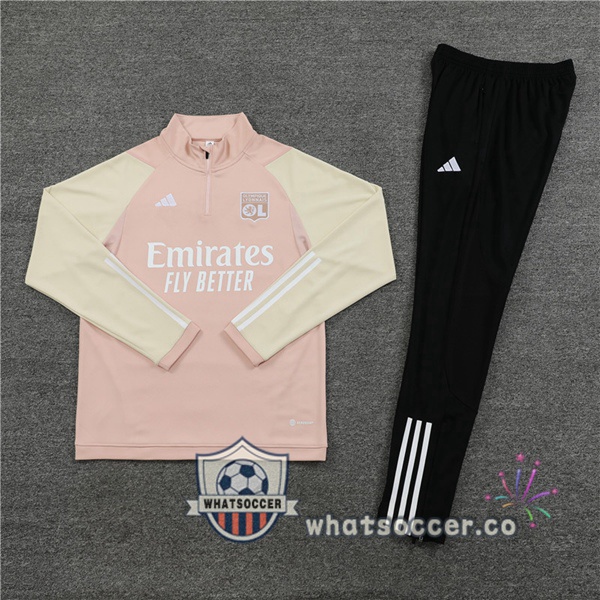 Olympique Lyonnais Rose Tracksuit 2023-2024