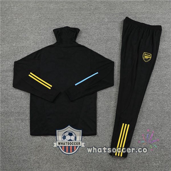 Arsenal High Collar Black Tracksuit 2023-2024