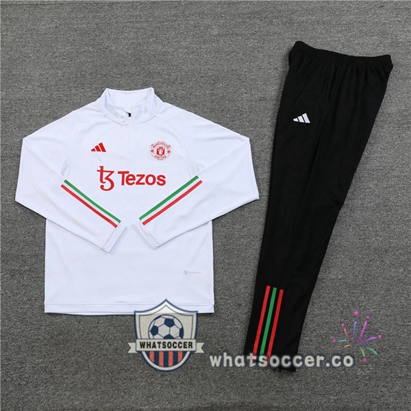 Manchester United White Tracksuit 2023-2024