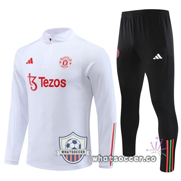 Manchester United White Tracksuit 2023-2024