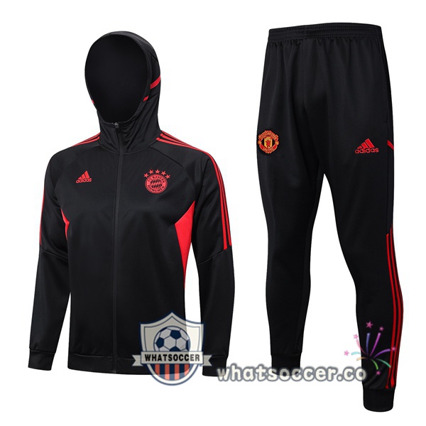Bayern Munich Black Hooded Jacket 2023-2024