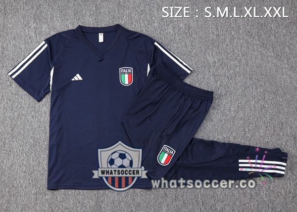 Italy Training T-Shirts + Pants Blue Royal 2023-2024