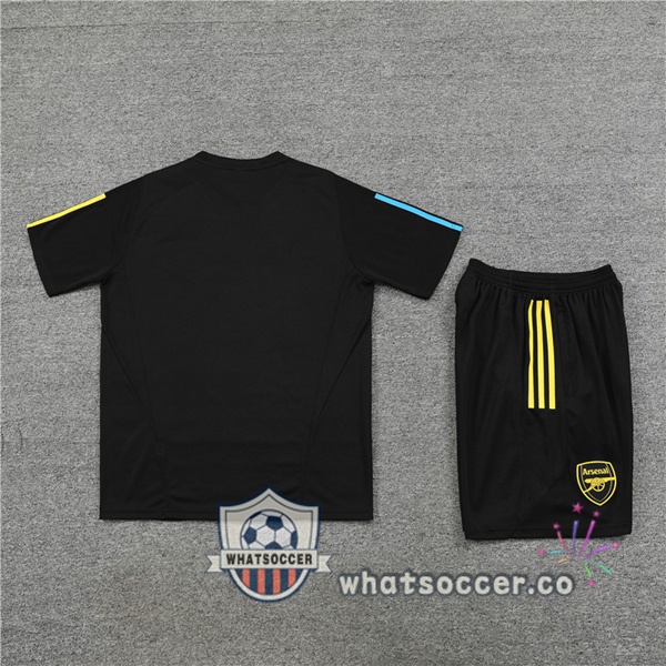 Arsenal Training T-Shirts + Shorts Black 2023-2024