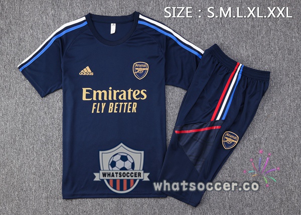 Arsenal Training T-Shirts + Shorts Blue Royal 2023-2024