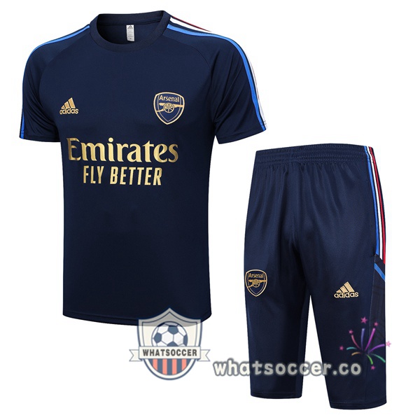 Arsenal Training T-Shirts + Shorts Blue Royal 2023-2024