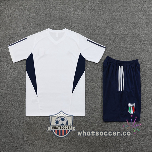 Italy Training T-Shirts + Shorts White 2023-2024