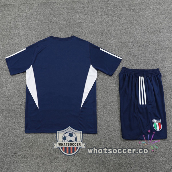 Italy Training T-Shirts + Shorts Blue Royal 2023-2024