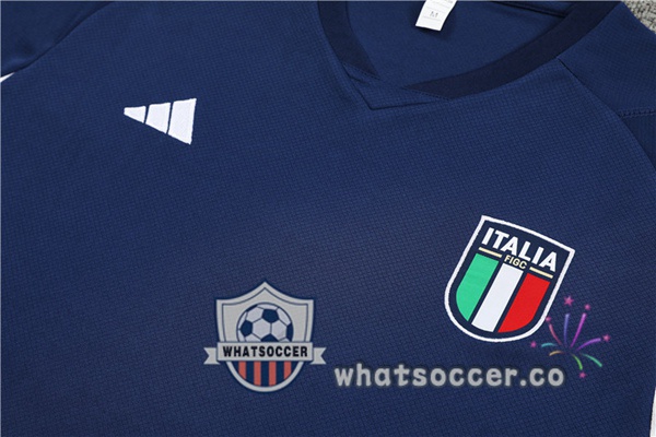 Italy Training T-Shirts + Shorts Blue Royal 2023-2024