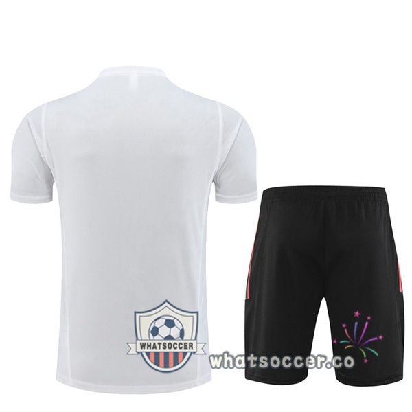 Manchester United Training T-Shirts + Shorts White 2023-2024