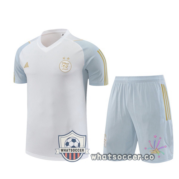 Algeria Training T-Shirts + Shorts White 2023-2024