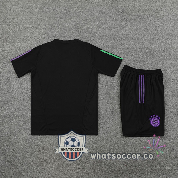Bayern Munich Training T-Shirts + Shorts Black 2023-2024