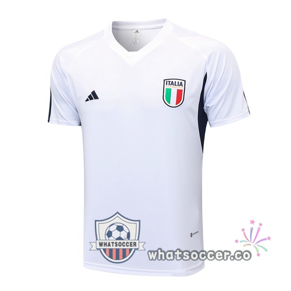 Italy Training T-Shirts White 2023-2024