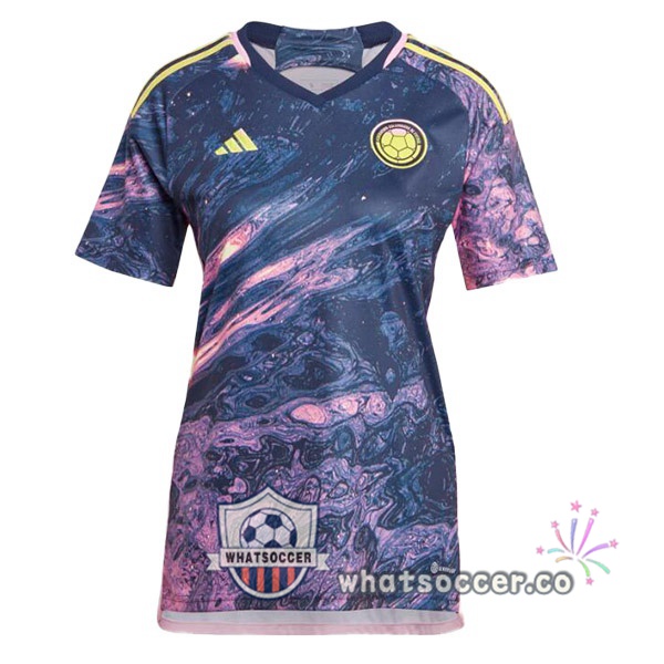 Colombia Women Away Soccer Jerseys Black Purple 2023-2024