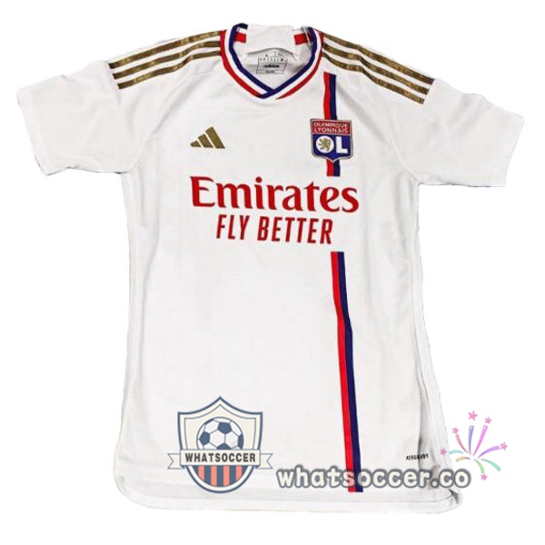 Olympique Lyonnais Home Soccer Jerseys White Leak Version 2023-2024