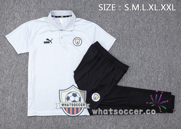 Training Polo Manchester City + Pants White 2023-2024