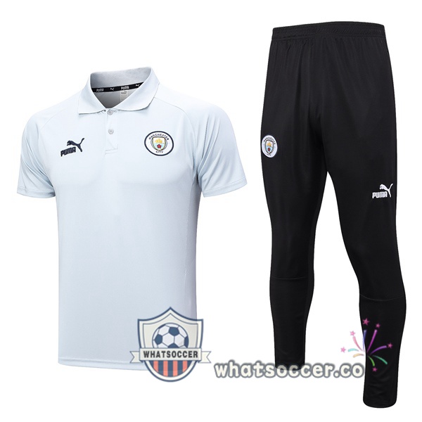 Training Polo Manchester City + Pants White 2023-2024