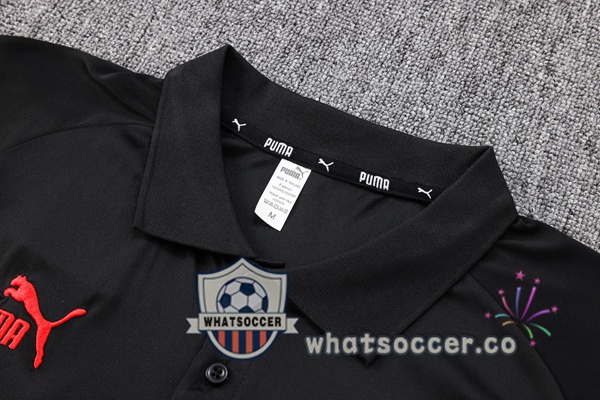 Training Polo AC Milan + Pants Black 2023-2024