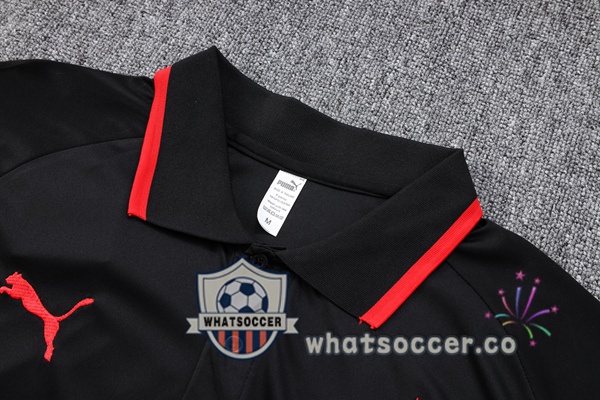 Training Polo AC Milan + Pants Black 2023-2024