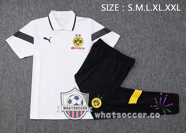 Training Polo Dortmund BVB + Pants White 2023-2024