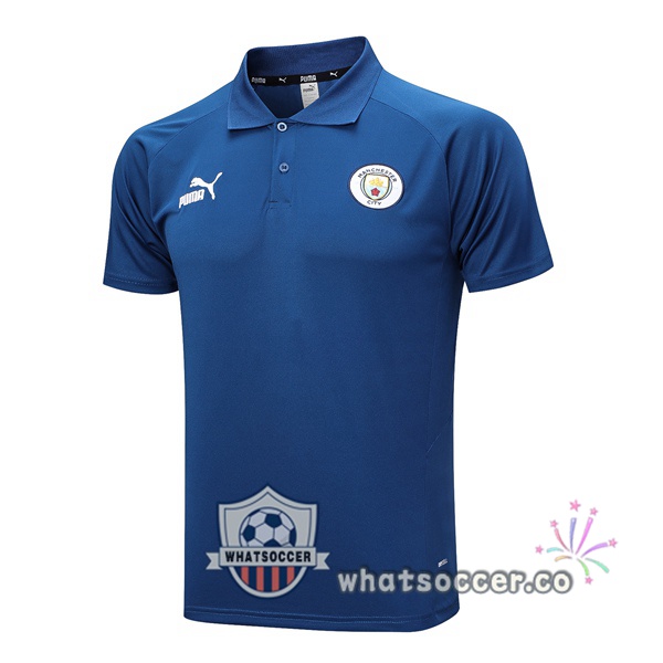 Training Polo Manchester City Blue Royal 2023-2024