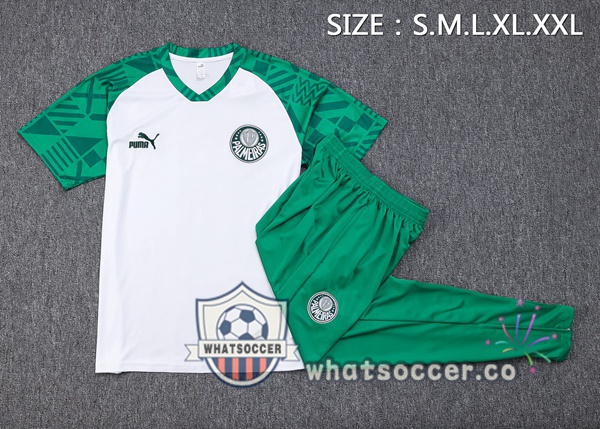 Palmeiras Training T-Shirts + Pants White 2023-2024