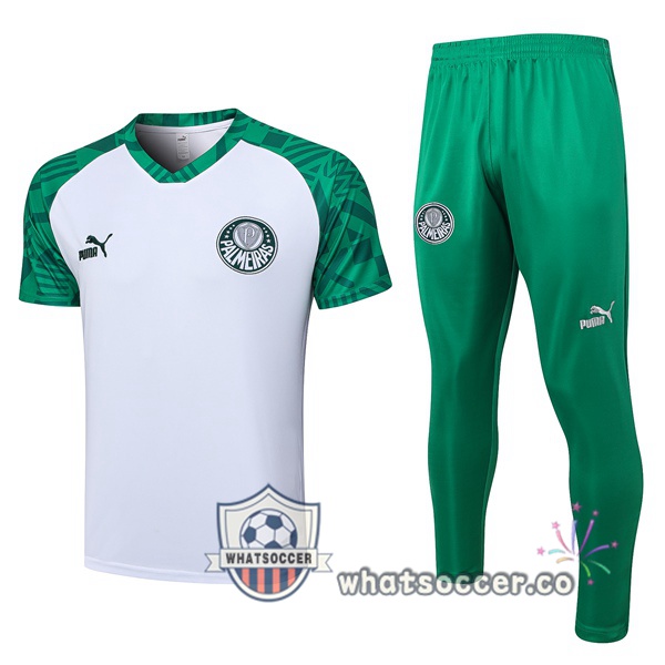 Palmeiras Training T-Shirts + Pants White 2023-2024