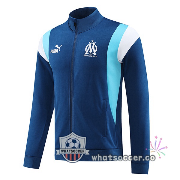 Olympique de Marseille Soccer Jacket Blue Royal 2023-2024