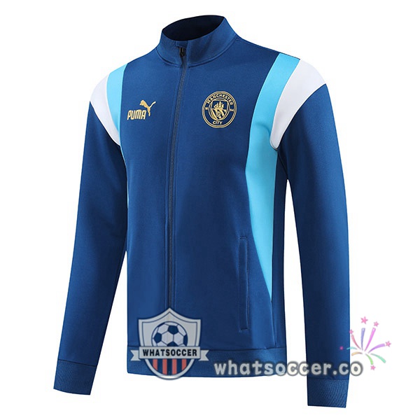 Manchester City Soccer Jacket Blue Royal 2023-2024